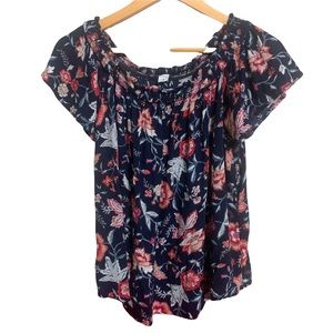 Old Navy Floral Peasant Blouse M